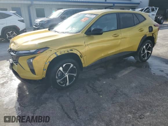 2024 Chevrolet Trax 1RS с VIN KL77LGE27RC094041, выставлен на аукционе Copart как лот 71718925 с пробегом Не указан миль и Списание • Salvage title. История ставок и продаж доступна на DreamBid. Изображение 1.