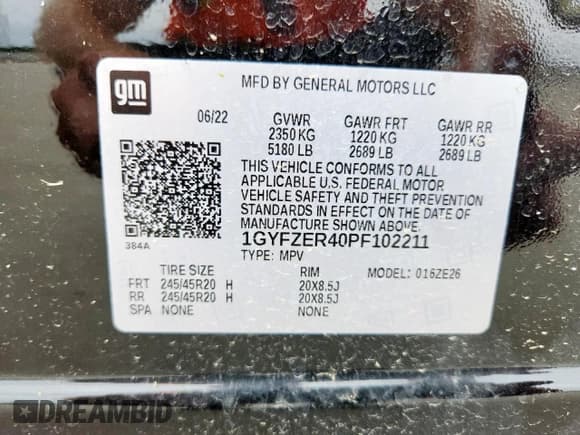 ✅ 2023 Cadillac XT4 FWD Sport • VIN: 1GYFZER40PF102211 • Lot: 61663675. Listed on Copart with Not provided. Free auction sales archive from the USA and detailed vehicle history report at DreamBid. Image 14.