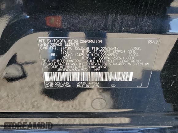 ✅ 2012 Toyota RAV4 Limited • VIN: JTMYF4DV6C5047572 • Лот: 92488385. Опубликован ранее на Copart с пробегом 246 128 миль. Бесплатный доступ к архиву аукционных продаж из США и подробный отчёт об истории автомобиля на DreamBid. Изображение 13.