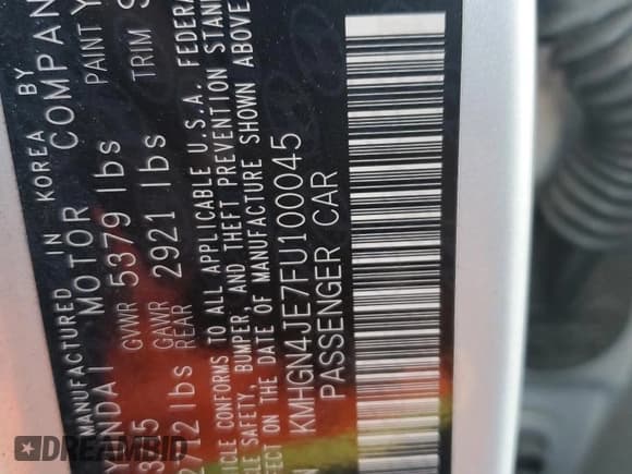 ✅ 2015 Hyundai Genesis 3.8L • VIN: KMHGN4JE7FU100045 • Lot: 87256664. Wystawiony na Copart z przebiegiem 155 068 mil. Bezpłatny archiwum sprzedaży aukcyjnych z USA i szczegółowy raport historii pojazdu na DreamBid. Zdjęcie 12.