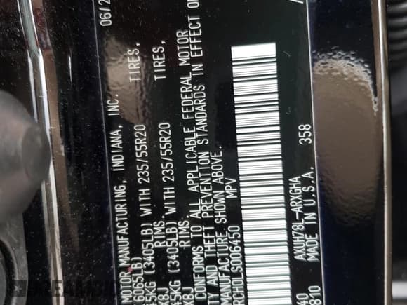 ✅ 2020 Toyota Highlander Hybrid Limited • VIN: 5TDDBRCH0LS006450 • Lot: 48586693. Listed on Copart with 33,939 mi. Free auction sales archive from the USA and detailed vehicle history report at DreamBid. Image 14.