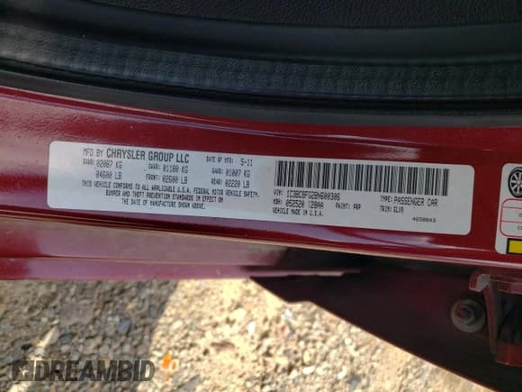 ✅ 2011 Chrysler 200 S • VIN: 1C3BC8FG2BN600306 • Лот: 68884415. Опубликован ранее на Copart с пробегом 99 422 миль. Бесплатный доступ к архиву аукционных продаж из США и подробный отчёт об истории автомобиля на DreamBid. Изображение 12.