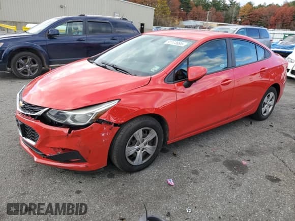 ✅ 2017 Chevrolet Cruze LS • VIN: 1G1BC5SM0H7122737 • Lot: 91173995. Listed on Copart with 311,054 mi. Free auction sales archive from the USA and detailed vehicle history report at DreamBid. Image 1.