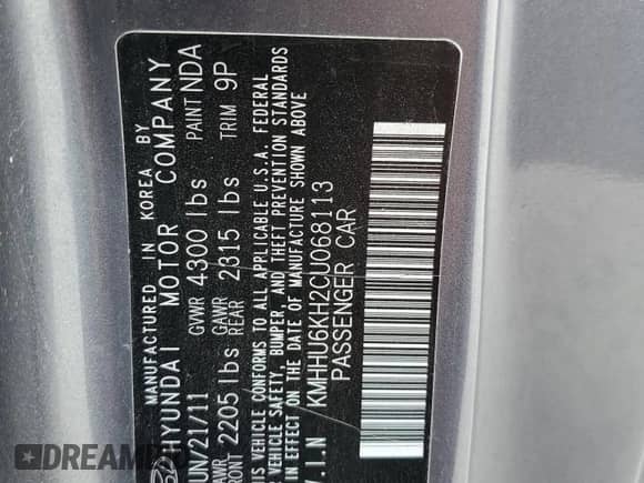 2012 Hyundai Genesis Coupe Track с VIN KMHHU6KH2CU068113, выставлен на аукционе Copart как лот 86618714 с пробегом 111 786 миль миль и Списание • Salvage title. История ставок и продаж доступна на DreamBid. Изображение 13.