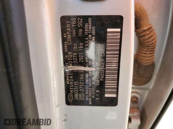 ✅ 2015 Hyundai Genesis 3.8L • VIN: KMHGN4JE5FU079955 • Lot: 84630584. Wystawiony na Copart z przebiegiem 140 725 mil. Bezpłatny archiwum sprzedaży aukcyjnych z USA i szczegółowy raport historii pojazdu na DreamBid. Zdjęcie 12.