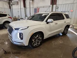 ✅ 2021 Hyundai Palisade Calligraphy • VIN: KM8R7DHE2MU191389 • Лот: 81211545. Опубликован ранее на Copart с пробегом 76 305 миль. Бесплатный доступ к архиву аукционных продаж из США и подробный отчёт об истории автомобиля на DreamBid. Изображение 1.