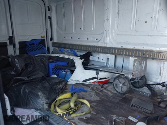 ✅ 2023 Ford Transit Cargo • VIN: 1FTBR1C89PKB73519 • Lot: 41805749. Listed on IAAI with 51,694 mi. Free auction sales archive from the USA and detailed vehicle history report at DreamBid. Image 8.