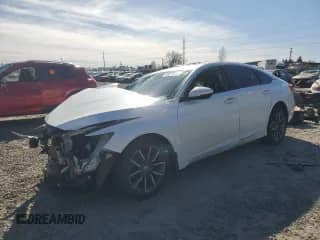 2022 Honda Accord EX-L z VIN 1HGCV1F55NA076422, wystawiony jako Copart lot #50571335 z przebiegiem 99 914 mil mil oraz Szkoda całkowita • Salvage title. Historia ofert i sprzedaży dostępna na DreamBid. Obrazek 1.