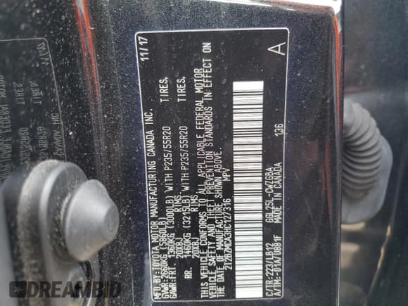 ✅ 2017 Lexus RX 350 • VIN: 2T2BZMCA3HC127316 • Lot: 49983374. Listed on Copart with Not provided. Free auction sales archive from the USA and detailed vehicle history report at DreamBid. Image 13.