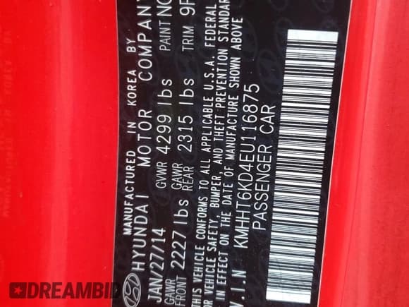 ✅ 2014 Hyundai Genesis Coupe R-Spec • VIN: KMHHT6KD4EU116875 • Lot: 42717345. Wystawiony na Copart z przebiegiem 124 900 mil. Bezpłatny archiwum sprzedaży aukcyjnych z USA i szczegółowy raport historii pojazdu na DreamBid. Zdjęcie 14.