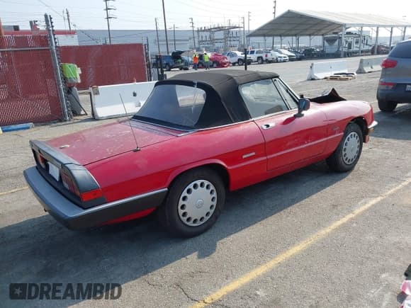 ✅ 1989 Alfa Romeo Spider Graduate • VIN: ZARBA5641K1063205 • Lot: 42721730. Wystawiony na IAAI z przebiegiem 144 559 mil. Bezpłatny archiwum sprzedaży aukcyjnych z USA i szczegółowy raport historii pojazdu na DreamBid. Zdjęcie 4.