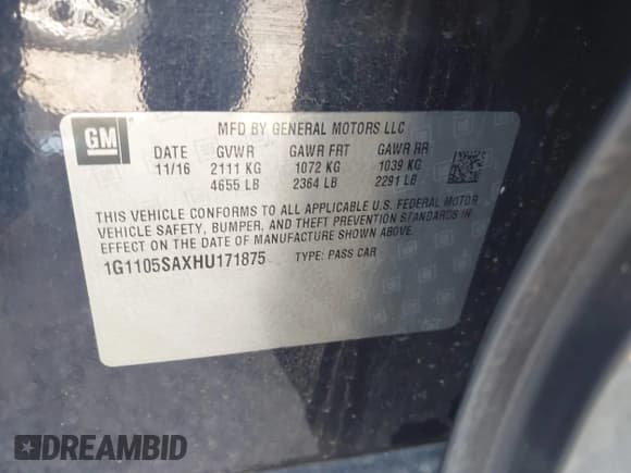 ✅ 2017 Chevrolet Impala LT • VIN: 1G1105SAXHU171875 • Lot: 43257242. Wystawiony na IAAI z przebiegiem 156 396 mil. Bezpłatny archiwum sprzedaży aukcyjnych z USA i szczegółowy raport historii pojazdu na DreamBid. Zdjęcie 9.