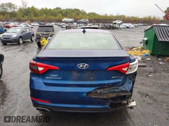 ✅ 2017 Hyundai Sonata Sport • VIN: 5NPE34AF4HH562019 • Lot: 43446427. Listed on IAAI with 169,719 mi. Free auction sales archive from the USA and detailed vehicle history report at DreamBid. Image 16.