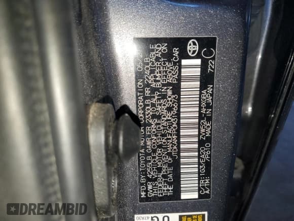 ✅ 2021 Toyota Prius XLE • VIN: JTDKAMFP0M3196673 • Lot: 91113115. Listed on Copart with 104,095 mi. Free auction sales archive from the USA and detailed vehicle history report at DreamBid. Image 12.