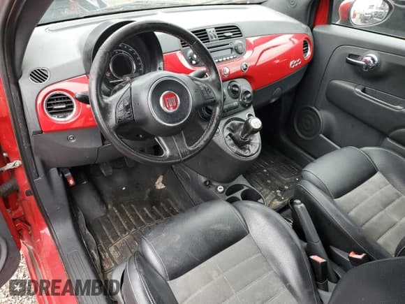 ✅ 2013 FIAT 500 Turbo • VIN: 3C3CFFHH9DT560167 • Lot: 80938124. Listed on Copart with 95,333 mi. Free auction sales archive from the USA and detailed vehicle history report at DreamBid. Image 8.