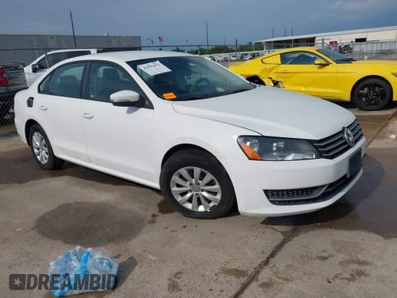 ✅ 2013 Volkswagen Passat S • VIN: 1VWAH7A30DC055919 • Lot: 42996853. Listed on IAAI with 156,118 mi. Free auction sales archive from the USA and detailed vehicle history report at DreamBid. Image 1.