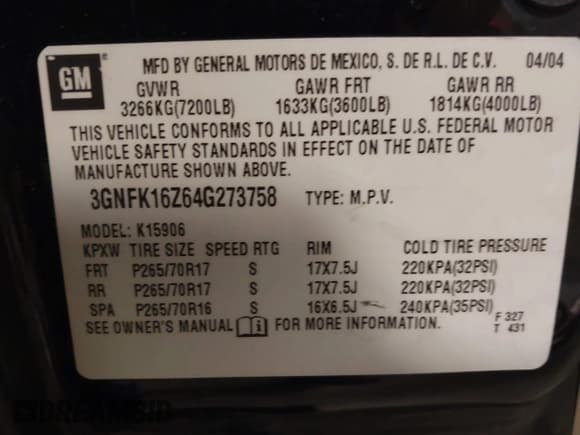 ✅ 2004 Chevrolet Suburban LT • VIN: 3GNFK16Z64G273758 • Лот: 43563784. Опубликован ранее на IAAI с пробегом 207 472 миль. Бесплатный доступ к архиву аукционных продаж из США и подробный отчёт об истории автомобиля на DreamBid. Изображение 9.