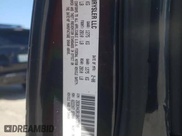 2008 Dodge Charger с VIN 2B3KA43R18H173705, выставлен на аукционе Copart как лот 55547654 с пробегом 217 450 миль миль и Списание • Salvage title. История ставок и продаж доступна на DreamBid. Изображение 13.