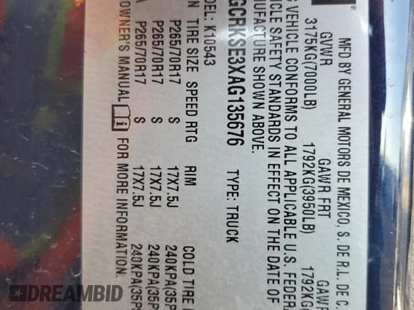 ✅ 2010 Chevrolet Silverado 1500 LT • VIN: 3GCRKSE3XAG135676 • Lot: 76730584. Listed on Copart with 114,903 mi. Free auction sales archive from the USA and detailed vehicle history report at DreamBid. Image 12.