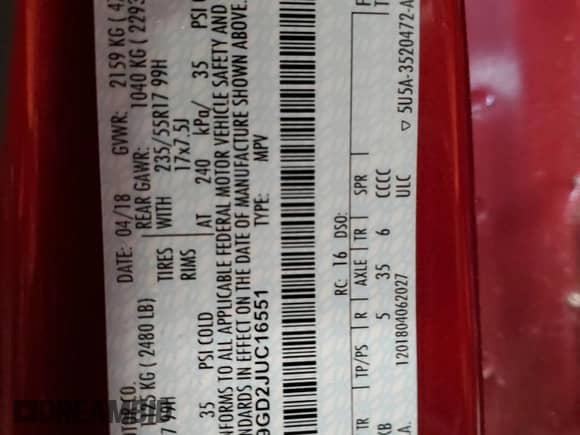 2018 Ford Escape SE z VIN 1FMCU9GD2JUC16551, wystawiony jako Copart lot #85591145 z przebiegiem 40 552 mil mil oraz Szkoda całkowita • Salvage title. Historia ofert i sprzedaży dostępna na DreamBid. Obrazek 14.