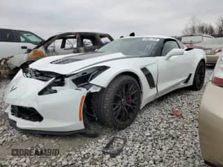 2015 Chevrolet Corvette Z06 3LZ with VIN 1G1YU2D67F5604702, listed as a Copart auction lot 85087794 with 46,386 mi miles and Salvage title. Bid and sale history available at DreamBid. Image 1.