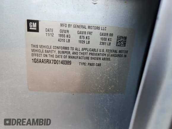 ✅ 2013 Cadillac ATS • VIN: 1G6AA5RX7D0140389 • Lot: 70784875. Wystawiony na Copart z przebiegiem Nie podano. Bezpłatny archiwum sprzedaży aukcyjnych z USA i szczegółowy raport historii pojazdu na DreamBid. Zdjęcie 12.