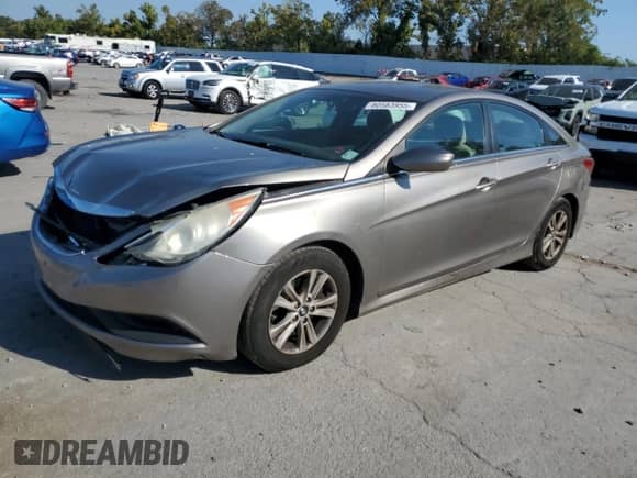 2014 Hyundai Sonata GLS with VIN 5NPEB4AC2EH884730, listed as a Copart auction lot 80583955 with 182,518 mi miles and Salvage title. Bid and sale history available at DreamBid. Image 1.