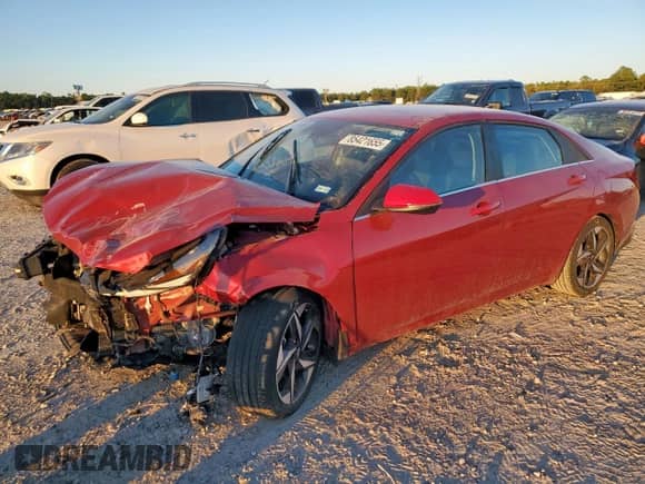 2023 Hyundai Elantra Limited с VIN KMHLN4AJXPU039111, выставлен на аукционе Copart как лот 85421655 с пробегом 33 101 миль миль и Списание • Salvage title. История ставок и продаж доступна на DreamBid. Изображение 1.