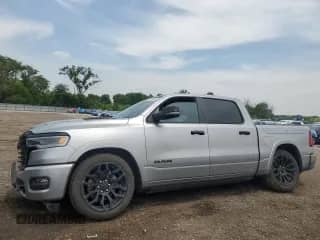 2025 Ram 1500 Limited with VIN 1C6SRFHP2SN653462, listed as a Copart auction lot 59121005 with 4,257 mi miles and Salvage title. Bid and sale history available at DreamBid. Image 1.