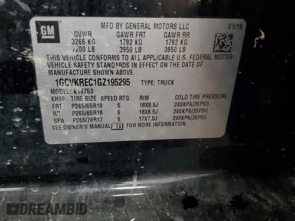 ✅ 2016 Chevrolet Silverado 1500 LT • VIN: 1GCVKREC1GZ195295 • Lot: 81552665. Wystawiony na Copart z przebiegiem 144 812 mil. Bezpłatny archiwum sprzedaży aukcyjnych z USA i szczegółowy raport historii pojazdu na DreamBid. Zdjęcie 12.