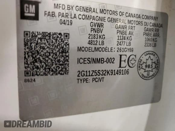 ✅ 2019 Chevrolet Impala LT • VIN: 2G11Z5S32K9149106 • Лот: 63549914. Опубликован ранее на Copart с пробегом 224 622 миль. Бесплатный доступ к архиву аукционных продаж из США и подробный отчёт об истории автомобиля на DreamBid. Изображение 13.