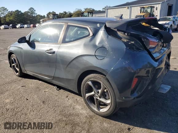 2019 Hyundai Veloster 2.0 with VIN KMHTG6AF1KU019694, listed as a Copart auction lot 76491324 with 86,744 mi miles and Salvage title. Bid and sale history available at DreamBid. Image 2.