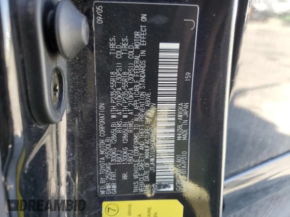 ✅ 2006 Lexus RX 400h • VIN: JTJHW31UX60026826 • Лот: 57806195. Опубликован ранее на Copart с пробегом 197 218 миль. Бесплатный доступ к архиву аукционных продаж из США и подробный отчёт об истории автомобиля на DreamBid. Изображение 12.