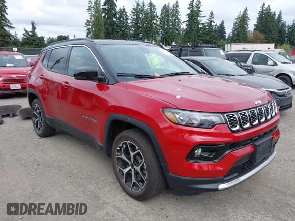 ✅ 2025 Jeep Compass Limited • VIN: 3C4NJDCN8ST578208 • Lot: 43209842. Wystawiony na IAAI z przebiegiem 2 016 mil. Bezpłatny archiwum sprzedaży aukcyjnych z USA i szczegółowy raport historii pojazdu na DreamBid. Zdjęcie 1.