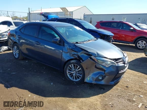 ✅ 2014 Toyota Corolla LE • VIN: 5YFBURHE4EP030018 • Lot: 43406233. Listed on IAAI with 122,500 mi. Free auction sales archive from the USA and detailed vehicle history report at DreamBid. Image 1.