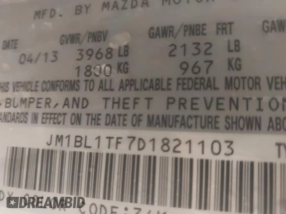 ✅ 2013 Mazda 3 i SV • VIN: JM1BL1TF7D1821103 • Lot: 43589157. Wystawiony na IAAI z przebiegiem 135 180 mil. Bezpłatny archiwum sprzedaży aukcyjnych z USA i szczegółowy raport historii pojazdu na DreamBid. Zdjęcie 9.