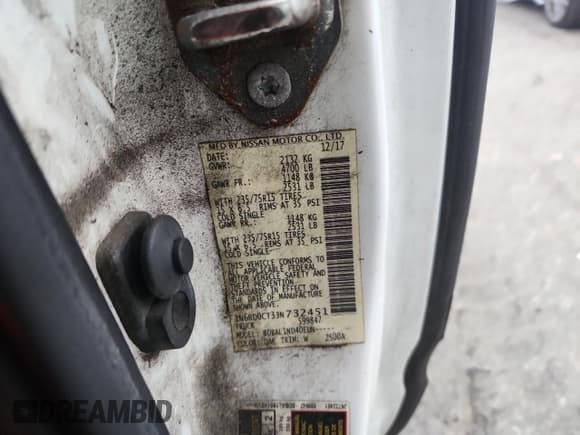 ✅ 2018 Nissan Frontier S • VIN: 1N6BD0CT3JN732451 • Лот: 90275175. Опубликован ранее на Copart с пробегом 192 116 миль. Бесплатный доступ к архиву аукционных продаж из США и подробный отчёт об истории автомобиля на DreamBid. Изображение 12.