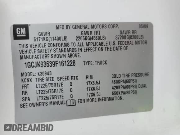 2009 Chevrolet Silverado 3500HD DRW LTZ с VIN 1GCJK93639F161228, выставлен на аукционе Copart как лот 52808365 с пробегом 141 737 миль миль и Чистый • Clean title. История ставок и продаж доступна на DreamBid. Изображение 12.