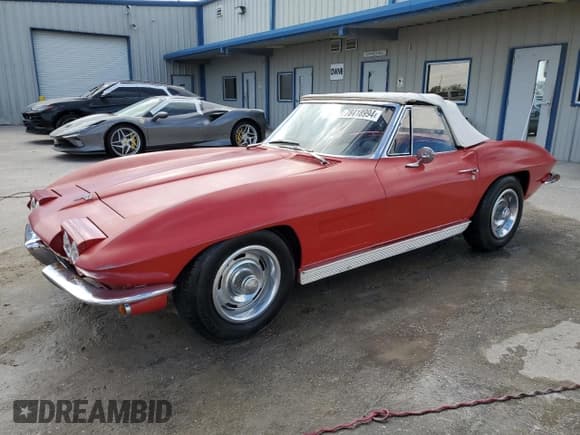 ✅ 1963 Chevrolet Corvette • VIN: 30867S105031 • Lot: 78418994. Listed on Copart with 912 mi. Free auction sales archive from the USA and detailed vehicle history report at DreamBid. Image 1.