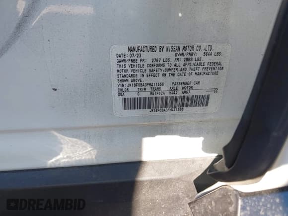 ✅ 2023 Nissan ARIYA Evolve+ • VIN: JN1BF0BA3PM411556 • Lot: 43631598. Listed on IAAI with 17,063 mi. Free auction sales archive from the USA and detailed vehicle history report at DreamBid. Image 9.