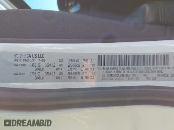 ✅ 2018 Dodge Durango GT • VIN: 1C4RDHDG6JC384934 • Lot: 43667324. Wystawiony na IAAI z przebiegiem 235 354 mil. Bezpłatny archiwum sprzedaży aukcyjnych z USA i szczegółowy raport historii pojazdu na DreamBid. Zdjęcie 9.