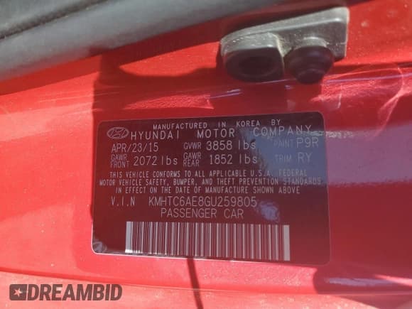 ✅ 2016 Hyundai Veloster Turbo • VIN: KMHTC6AE8GU259805 • Lot: 77276644. Wystawiony na Copart z przebiegiem 110 333 mil. Bezpłatny archiwum sprzedaży aukcyjnych z USA i szczegółowy raport historii pojazdu na DreamBid. Zdjęcie 12.