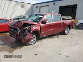 2020 Ram 1500 Laramie с VIN 1C6RREJT1LN107804, выставлен на аукционе Copart как лот 56931785 с пробегом Не указан миль и Списание • Salvage title. История ставок и продаж доступна на DreamBid. Изображение 1.