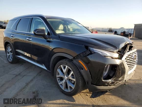 2021 Hyundai Palisade SEL with VIN KM8R44HE1MU318691, listed as a Copart auction lot 66522444 with 61,996 mi miles and Salvage title. Bid and sale history available at DreamBid. Image 4.