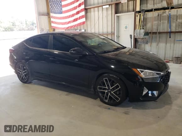 ✅ 2019 Hyundai Elantra Sport • VIN: KMHD04LB2KU819394 • Lot: 67483855. Listed on Copart with 55,936 mi. Free auction sales archive from the USA and detailed vehicle history report at DreamBid. Image 4.