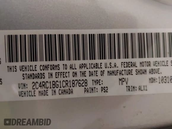 ✅ 2012 Chrysler Town & Country Touring • VIN: 2C4RC1BG1CR187628 • Лот: 43480954. Опубликован ранее на IAAI с пробегом 156 514 миль. Бесплатный доступ к архиву аукционных продаж из США и подробный отчёт об истории автомобиля на DreamBid. Изображение 9.