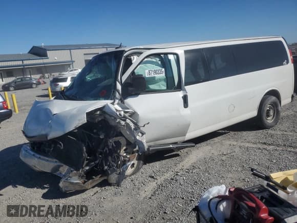 ✅ 2014 Chevrolet Express Passenger LT • VIN: 1GAZG1FG7E1159752 • Lot: 87190335. Listed on Copart with Not provided. Free auction sales archive from the USA and detailed vehicle history report at DreamBid. Image 1.
