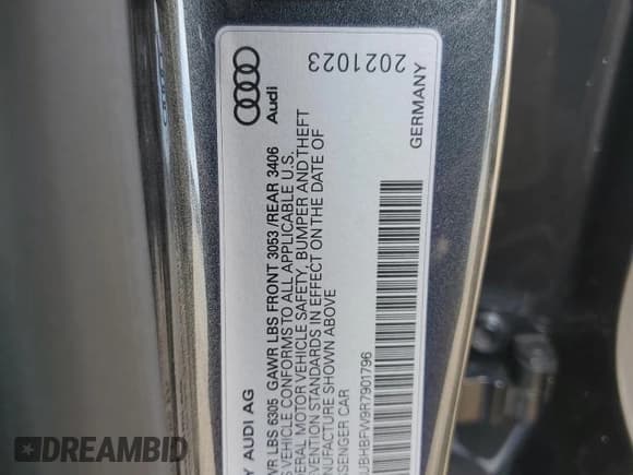 ✅ 2024 Audi RS e-tron GT • VIN: WAUBHBFW9R7901796 • Lot: 84634575. Wystawiony na Copart z przebiegiem 9 311 mil. Bezpłatny archiwum sprzedaży aukcyjnych z USA i szczegółowy raport historii pojazdu na DreamBid. Zdjęcie 12.