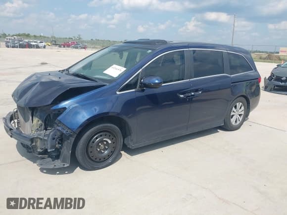 ✅ 2014 Honda Odyssey EX-L • VIN: 5FNRL5H62EB010123 • Lot: 43246576. Listed on IAAI with 184,678 mi. Free auction sales archive from the USA and detailed vehicle history report at DreamBid. Image 2.
