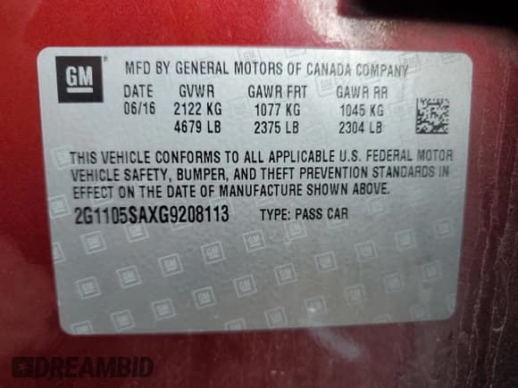 ✅ 2016 Chevrolet Impala LT • VIN: 2G1105SAXG9208113 • Лот: 65555304. Опубликован ранее на Copart с пробегом 161 339 миль. Бесплатный доступ к архиву аукционных продаж из США и подробный отчёт об истории автомобиля на DreamBid. Изображение 13.